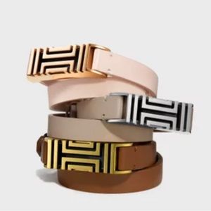 TORY BURCH Double Wrap Fitbit Bracelet Stainless Steel & Leather Like New